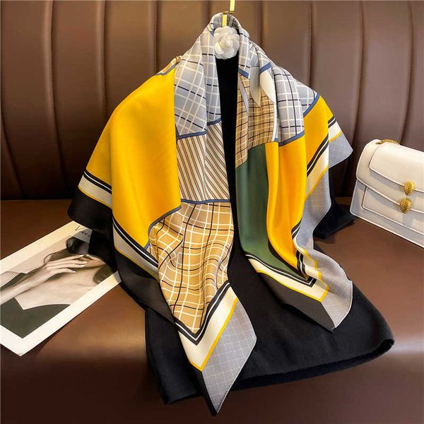 scarves 2022 print twill square scarf women luxury spring 90cm shawl wrap neckerchief female hair hand bandana hijab head y2211, Blue;gray
scarves 2022 print twill square scarf women luxury spring 90cm shawl wrap neckerchief female hair hand bandana hijab head y2211, Blue;gray