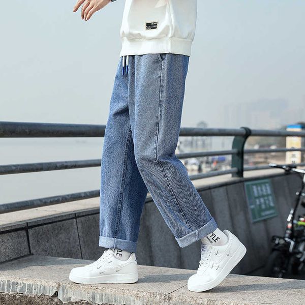 spring and autumn new men's casual pants fashion jeans youth straight cropped, Blue
spring and autumn new men's casual pants fashion jeans youth straight cropped, Blue