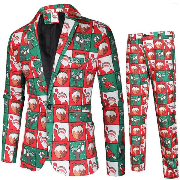 men's tracksuits two casual jacket pants set christmas of printed suit men suits & sets, Gray
men's tracksuits two casual jacket pants set christmas of printed suit men suits & sets, Gray