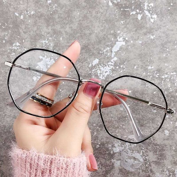 net red octagonal glasses finished myopia frame personality polygon anti blue flat lens
net red octagonal glasses finished myopia frame personality polygon anti blue flat lens