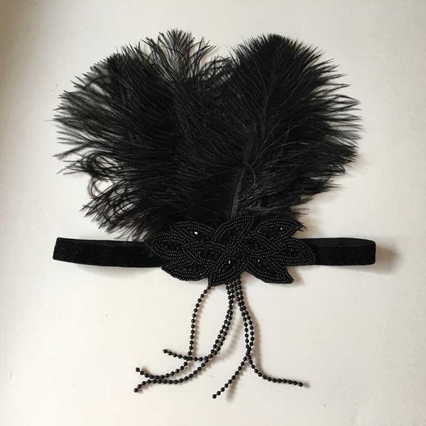 black ostrich feather flapper headbands boho charcoal crystal & beaded tassel stretch headpieces t-stage indian hair accessories, Silver
black ostrich feather flapper headbands boho charcoal crystal & beaded tassel stretch headpieces t-stage indian hair accessories, Silver