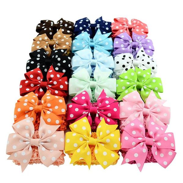 18 colors dot bow hair clip hair accessories children barrettes headband handmade ribbed band elastic girls fashion hair decoration, Slivery;white
18 colors dot bow hair clip hair accessories children barrettes headband handmade ribbed band elastic girls fashion hair decoration, Slivery;white
