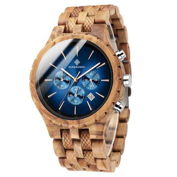 brand kunhuang new wooden men's watch multifunctional simple pure wood fashion watch luminous sport chronograph wood watch geneva, Slivery;brown
brand kunhuang new wooden men's watch multifunctional simple pure wood fashion watch luminous sport chronograph wood watch geneva, Slivery;brown