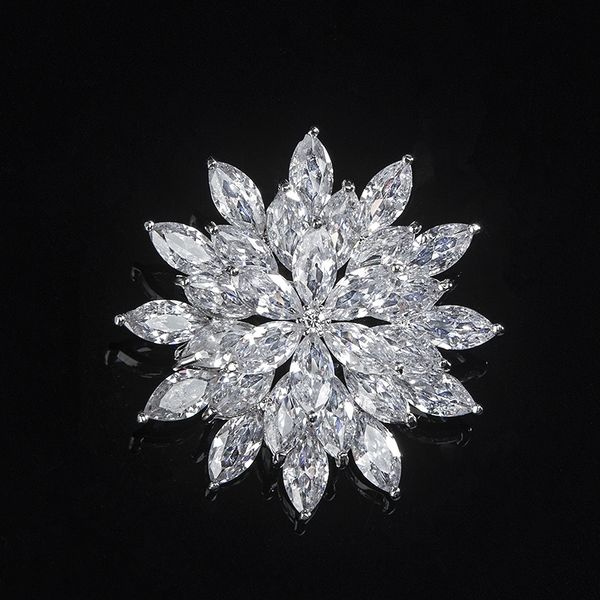 copper jewelry shine snowflake crystal zircon brooches for women luxury wedding brooch pin dress banquet accessories, Gray
copper jewelry shine snowflake crystal zircon brooches for women luxury wedding brooch pin dress banquet accessories, Gray