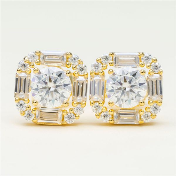 men women moissanite studs earrings 925 sterling silver gold plated earrings jewelry gift for friends, Golden;silver
men women moissanite studs earrings 925 sterling silver gold plated earrings jewelry gift for friends, Golden;silver
