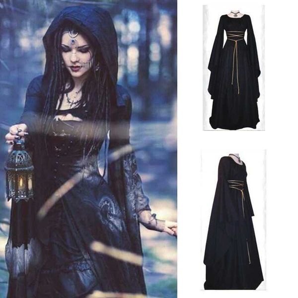 new party long sleeve round neck belt irregular women's dress halloween costume, Black;gray
new party long sleeve round neck belt irregular women's dress halloween costume, Black;gray