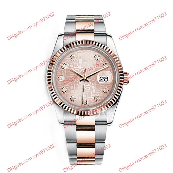 high-quality watch 2813 automatic men's watch 116231 36mm pink printing dial 18k rose gold stainless steel diamonds wristwatch sapphire, Slivery;brown
high-quality watch 2813 automatic men's watch 116231 36mm pink printing dial 18k rose gold stainless steel diamonds wristwatch sapphire, Slivery;brown
