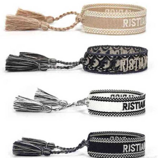 luxury classic women's bracelets designer brand d bangle jewelry embroidered word woven bracelet letter rope fashion tassel girl men co, Golden;silver
luxury classic women's bracelets designer brand d bangle jewelry embroidered word woven bracelet letter rope fashion tassel girl men co, Golden;silver