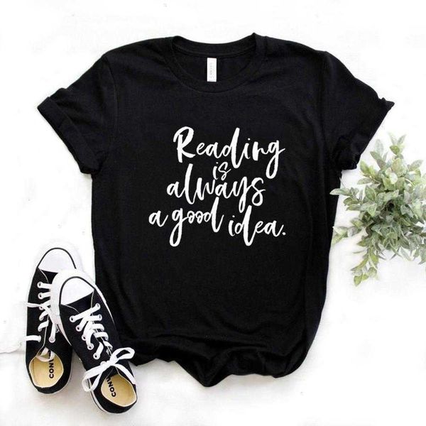 reading is always a tee good idea women hipster funny t-shirt lady yong girl 6 color, White
reading is always a tee good idea women hipster funny t-shirt lady yong girl 6 color, White