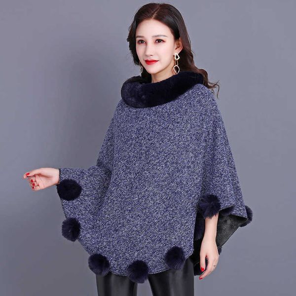 women's fur faux plus velvet thick warm ball pullover 2021 winter rex rabbit o neck out street wear women caps solid loose poncho t2211, Black
women's fur faux plus velvet thick warm ball pullover 2021 winter rex rabbit o neck out street wear women caps solid loose poncho t2211, Black