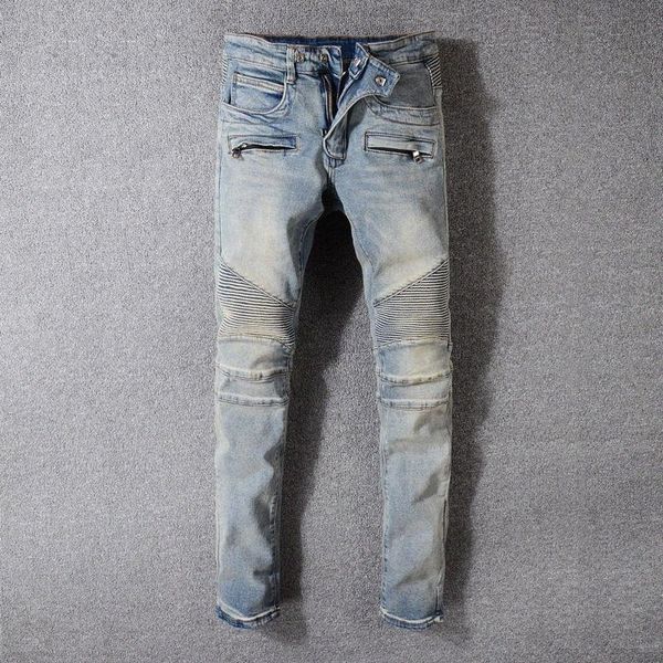 fashion streetwear men jeans slim fit spliced designer retro wash hip hop jeans men denim cargo pants motor biker 29s2#, Blue
fashion streetwear men jeans slim fit spliced designer retro wash hip hop jeans men denim cargo pants motor biker 29s2#, Blue