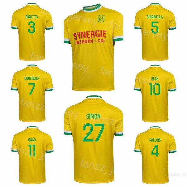22 23 club nantes 27 simon soccer jersey fc blas merlin lafont pallois chirivella girotto moutoussamy guessand coco fathi fabio football shi, Black;yellow
22 23 club nantes 27 simon soccer jersey fc blas merlin lafont pallois chirivella girotto moutoussamy guessand coco fathi fabio football shi, Black;yellow
