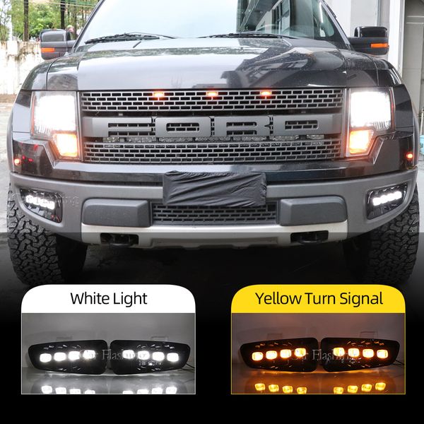 2pcs drl led daytime running lights for ford raptor svt f150 2009 2010 2011 2012 2013 2014 with turn signal yellow fog lamp
2pcs drl led daytime running lights for ford raptor svt f150 2009 2010 2011 2012 2013 2014 with turn signal yellow fog lamp