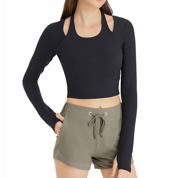 fashionable neck hanging yoga outfits long sleeve fi bra women's new net red same style slim body revealing sports t-shirt, White;red
fashionable neck hanging yoga outfits long sleeve fi bra women's new net red same style slim body revealing sports t-shirt, White;red
