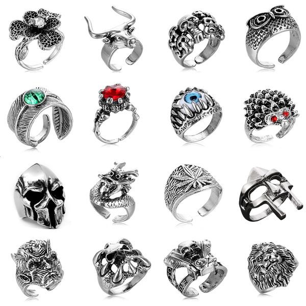 band rings retro men 39s hip hop rock locomotive exaggerated skl mask lion animal ring women jewelry adjustable opening drop delivery smtjm, Silver
band rings retro men 39s hip hop rock locomotive exaggerated skl mask lion animal ring women jewelry adjustable opening drop delivery smtjm, Silver