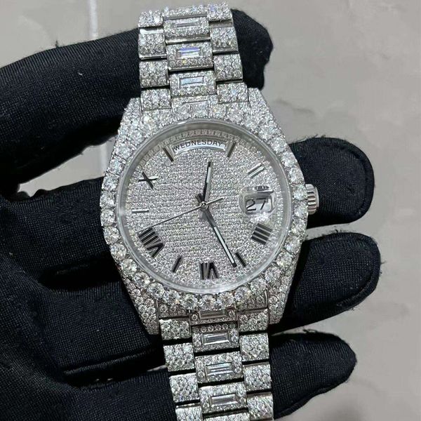 mens luxury diamonds watch moissanite watches pass diamonds test rose silver automatic eta movement 41mm waterproof 904 stainless frameless, Slivery;brown
mens luxury diamonds watch moissanite watches pass diamonds test rose silver automatic eta movement 41mm waterproof 904 stainless frameless, Slivery;brown
