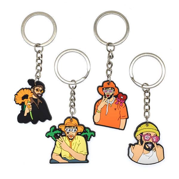 Fashion keychainsKeychains Lanyards Cute PVC Singer Bad Bunny Heart Keychain for Women Men Rabbit Car Keyfob Trinket Llavero Accessories Jewelry Gift
Fashion keychainsKeychains Lanyards Cute PVC Singer Bad Bunny Heart Keychain for Women Men Rabbit Car Keyfob Trinket Llavero Accessories Jewelry Gift
