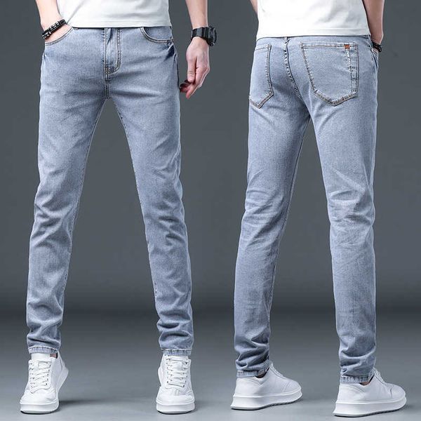 new jeans long pants for men are casual slim and the daily elastic leggings are men's, Blue
new jeans long pants for men are casual slim and the daily elastic leggings are men's, Blue