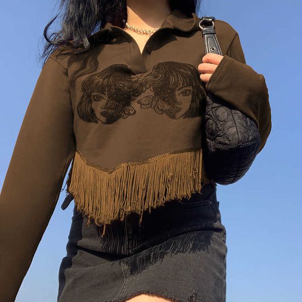 women's t-shirt houzhou y2k vintage tshirts women harajuku long sleeve tassel crop 90s aesthetic streetwear tees female anime print t-s, White
women's t-shirt houzhou y2k vintage tshirts women harajuku long sleeve tassel crop 90s aesthetic streetwear tees female anime print t-s, White