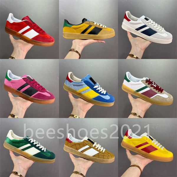 men italy gazelle casual shoes women fashion leather shoe suede embroidered green red stripe couples velvet trainers des chaussures, Black
men italy gazelle casual shoes women fashion leather shoe suede embroidered green red stripe couples velvet trainers des chaussures, Black