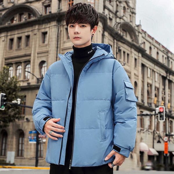 down jacket men's casual trend loose clothes winter youth hooded short thickened warm men coat, Black
down jacket men's casual trend loose clothes winter youth hooded short thickened warm men coat, Black