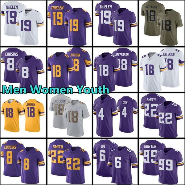 18 justin jefferson soccer jersey 4 dalvin cook 19 adam thielen 22 harrison smith 8 kirk cousins 99 danielle hunter mens women youth 6 lewis, Black
18 justin jefferson soccer jersey 4 dalvin cook 19 adam thielen 22 harrison smith 8 kirk cousins 99 danielle hunter mens women youth 6 lewis, Black