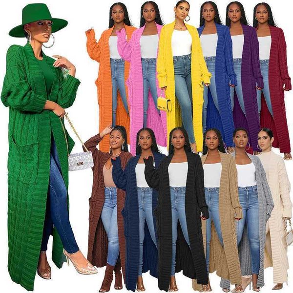 women's clothes autumn winter coat designer loose knit cardigan lazy style pocket long fried dough twist sweater coats ladies jackets, Black
women's clothes autumn winter coat designer loose knit cardigan lazy style pocket long fried dough twist sweater coats ladies jackets, Black