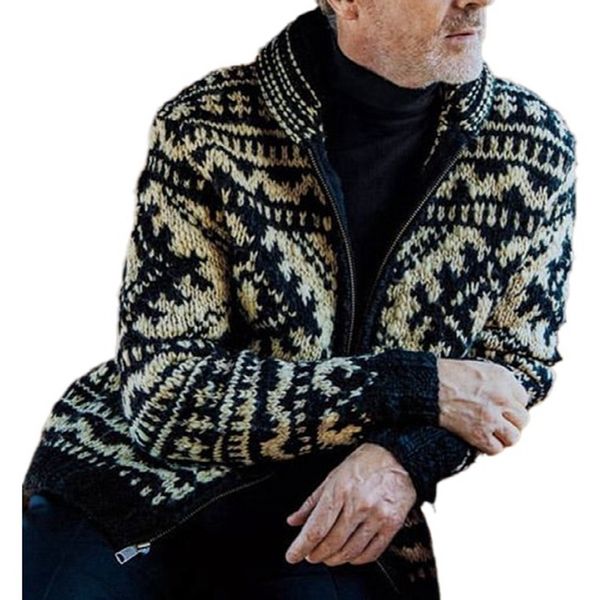 ale custom new autumn winter lapel heavy gauge knit cardigan long sleeve jacquard sweater coat jacket, White;black
ale custom new autumn winter lapel heavy gauge knit cardigan long sleeve jacquard sweater coat jacket, White;black