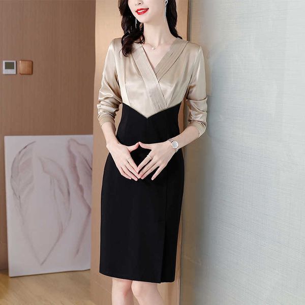 acetic acid satin dress for women in spring and autumn 2022 new fashion foreign style color contrast panel thin medium and long, Black;gray
acetic acid satin dress for women in spring and autumn 2022 new fashion foreign style color contrast panel thin medium and long, Black;gray
