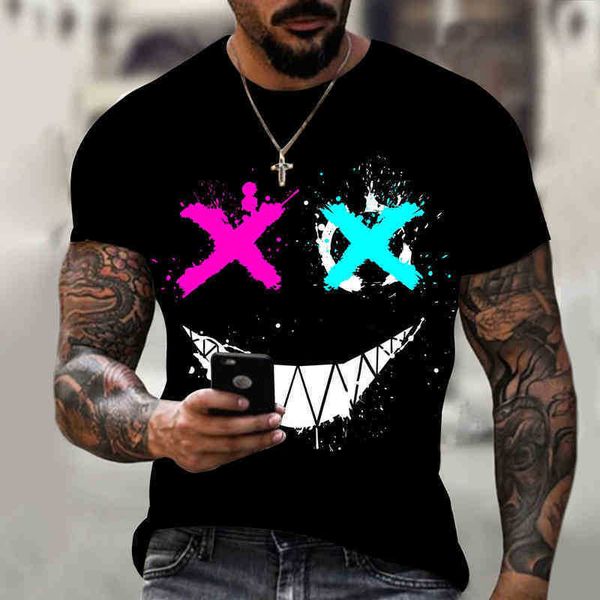 new men's casual short-sved hip-hop smiley face 3d printing blouse plus size pullover t-shirt 2022, White;black
new men's casual short-sved hip-hop smiley face 3d printing blouse plus size pullover t-shirt 2022, White;black