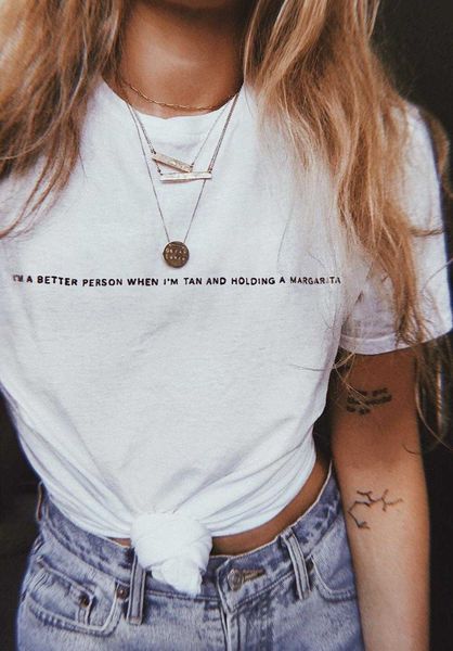 i am a better reason margarita tee funny girl slogan women fashion pure casual, White
i am a better reason margarita tee funny girl slogan women fashion pure casual, White