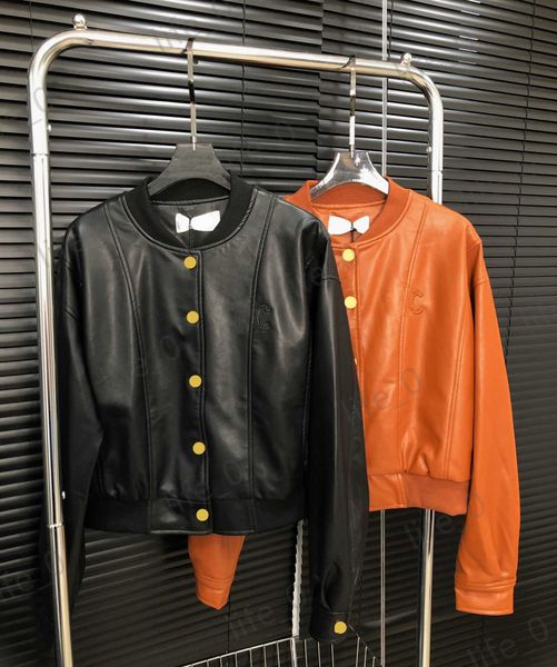 fashion brand womens jackets single button letter logo embroidered long sleeve round neck leather coats autumn and winter warm designer jac, Black;brown
fashion brand womens jackets single button letter logo embroidered long sleeve round neck leather coats autumn and winter warm designer jac, Black;brown