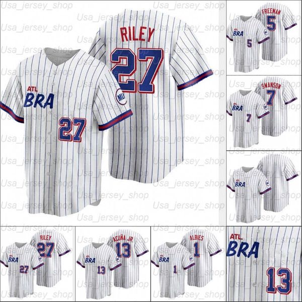 city baseball jerseys ronald 15 sean newcomb 44 hank aaron 27 riley 40 soroka 11 inciarte 2 upton ii, Black
city baseball jerseys ronald 15 sean newcomb 44 hank aaron 27 riley 40 soroka 11 inciarte 2 upton ii, Black