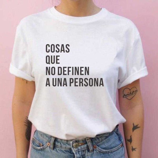 cosas que no definen t shirt a una persona spanish phrase print woman t-shirts, White
cosas que no definen t shirt a una persona spanish phrase print woman t-shirts, White
