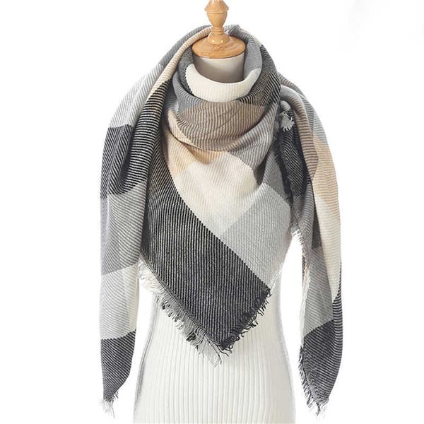 scarves new lady plaid scarf neck shawl soft warm women foulard luxury brand knitted cashmere female lattice wool poncho blanket wraps y2211, Blue;gray
scarves new lady plaid scarf neck shawl soft warm women foulard luxury brand knitted cashmere female lattice wool poncho blanket wraps y2211, Blue;gray