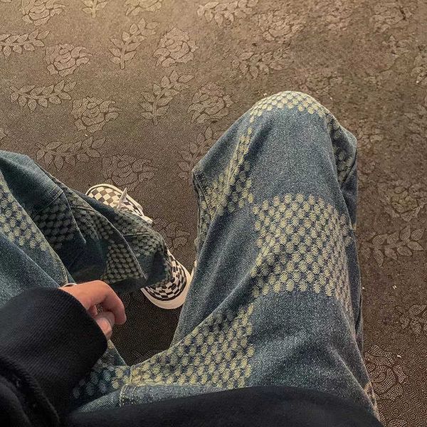 jeans men's fashion autumn ruffian handsome straight leg pants brand loose, Blue
jeans men's fashion autumn ruffian handsome straight leg pants brand loose, Blue