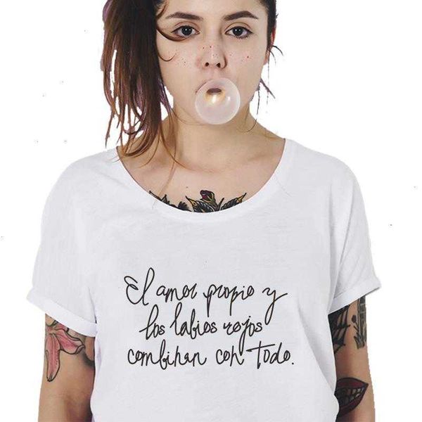 self love and tee red lips combine with everything camiseta mujer hipster women, White
self love and tee red lips combine with everything camiseta mujer hipster women, White