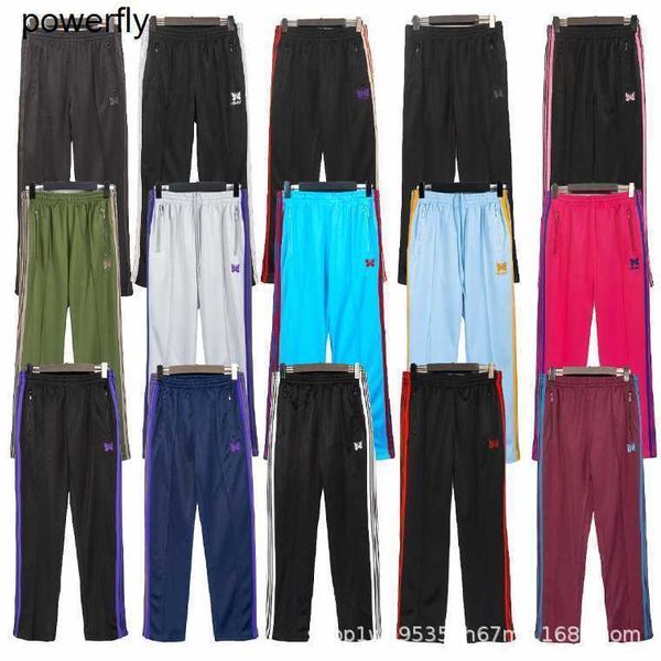 new men's pants designer loose casual needles embroidered sports men's women's wide fashion pants, Black
new men's pants designer loose casual needles embroidered sports men's women's wide fashion pants, Black