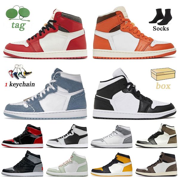 casual shoes 2023 new women mens basketball jumpman 1 high og lost and found starfish 1s denim mid homage stealth yellow toe taxi patent bre, Black
casual shoes 2023 new women mens basketball jumpman 1 high og lost and found starfish 1s denim mid homage stealth yellow toe taxi patent bre, Black