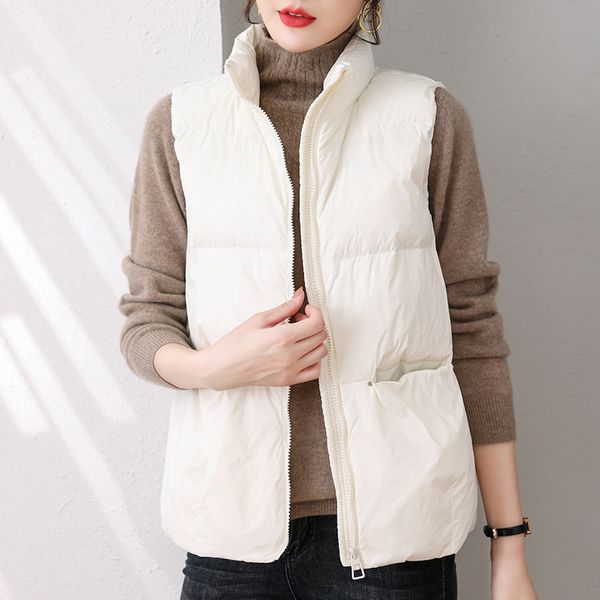 solid color stand collar vest zipper sleeveless cotton jacket ruffer vests coat waistcoat for women's 2022 winter, Black;white
solid color stand collar vest zipper sleeveless cotton jacket ruffer vests coat waistcoat for women's 2022 winter, Black;white
