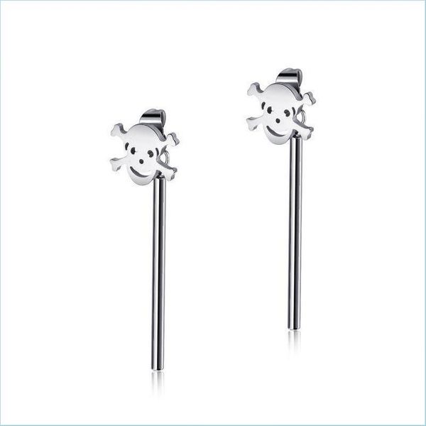 stud stud 1 pair punk titanium steel long stick pirate skl earrings for men fashion jewelry drop delivery 2022 dh5kv, Golden;silver
stud stud 1 pair punk titanium steel long stick pirate skl earrings for men fashion jewelry drop delivery 2022 dh5kv, Golden;silver
