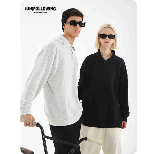 autumn winter new 300g loose long sve lapel t-shirt solid couple polo fog, White;black
autumn winter new 300g loose long sve lapel t-shirt solid couple polo fog, White;black