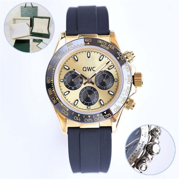 fashion mens watch designer movement watch 41mm black bezel gold dial rubber strap luminous sapphire waterproof sports wristwatches factory, Slivery;brown 
fashion mens watch designer movement watch 41mm black bezel gold dial rubber strap luminous sapphire waterproof sports wristwatches factory, Slivery;brown
