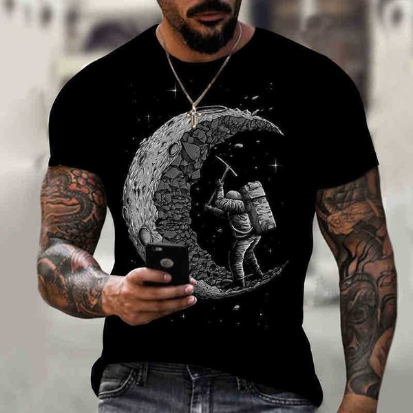 2022 trend space astronaut dign summer men's new round neck short sve 3d printed t-shirt, White;black
2022 trend space astronaut dign summer men's new round neck short sve 3d printed t-shirt, White;black