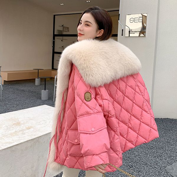 women's down winter jacket women clothing big fox collar parka jacket splicing faux fur coat quality oversized thick warm, Black
women's down winter jacket women clothing big fox collar parka jacket splicing faux fur coat quality oversized thick warm, Black