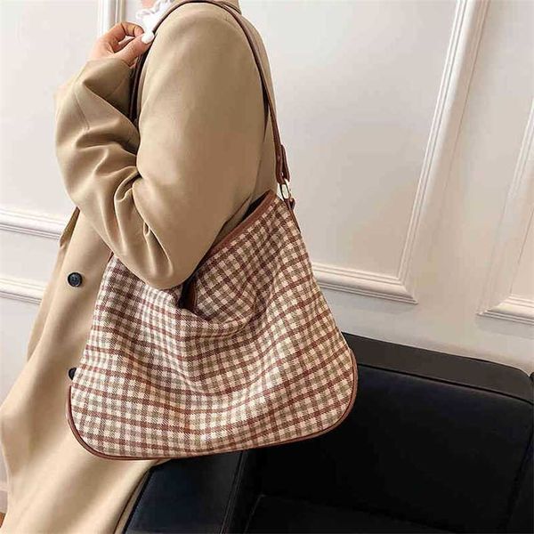 bags bag women's simple large capacity one shoulder armpit bag new winter brown cotton hemp soft face grid tote purses
bags bag women's simple large capacity one shoulder armpit bag new winter brown cotton hemp soft face grid tote purses