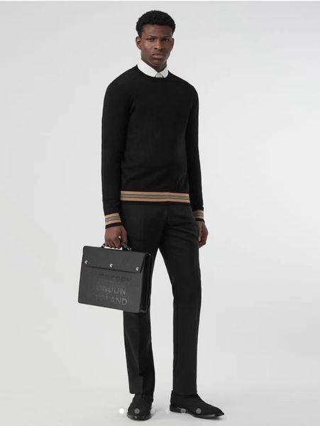 men's sweater fashion casual versatile couple style autumn and winter season, White;black
men's sweater fashion casual versatile couple style autumn and winter season, White;black