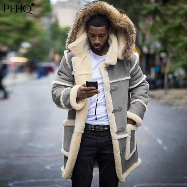 men's fur faux fur pfhq men's wool liner hooded faux fur jackets thicken trendy 2022 winter elegant tough guy fashion casual shear, Black
men's fur faux fur pfhq men's wool liner hooded faux fur jackets thicken trendy 2022 winter elegant tough guy fashion casual shear, Black