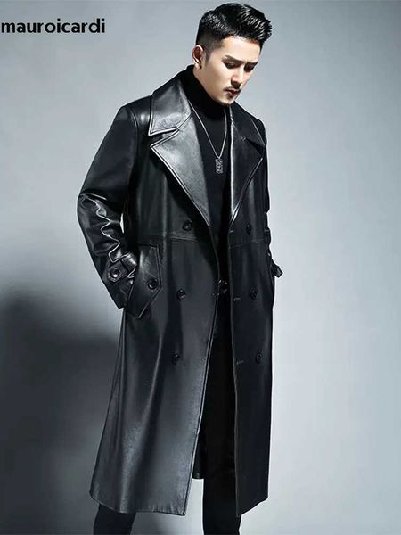 men's leather faux leather mauroicardi spring autumn long cool waterproof black pu leather trench coat men double breasted plus size ou
men's leather faux leather mauroicardi spring autumn long cool waterproof black pu leather trench coat men double breasted plus size ou