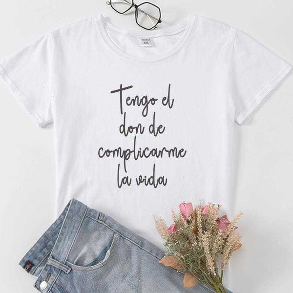 i have the t shirt of complicating my life spanish letter print camiseta de mujer, White
i have the t shirt of complicating my life spanish letter print camiseta de mujer, White